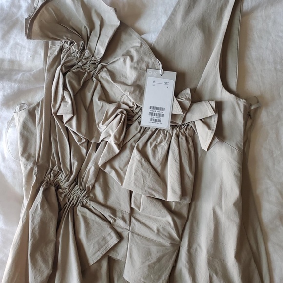 COS ORGANIC COTTON RUCHED PANEL DRESS - NWT - Size 6 - Picture 6 of 6